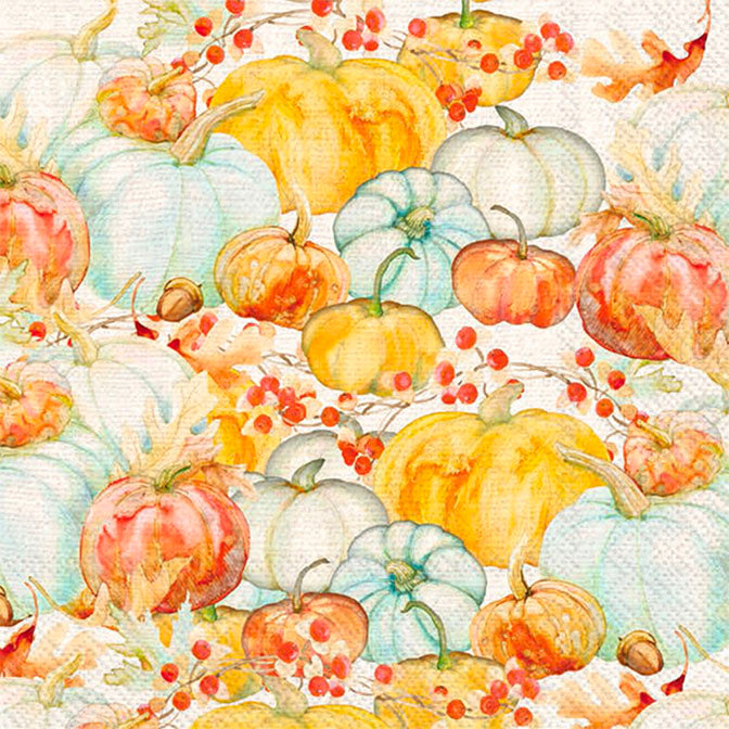 Watercolor Pumpkin Napkin