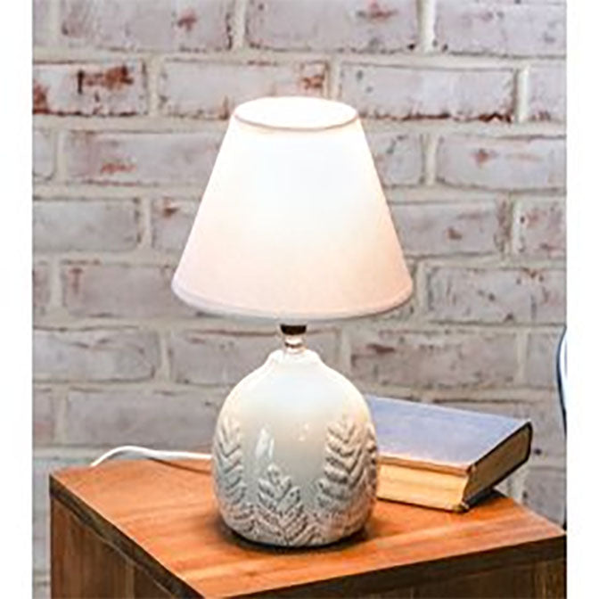 White Fern Pattern Lamp