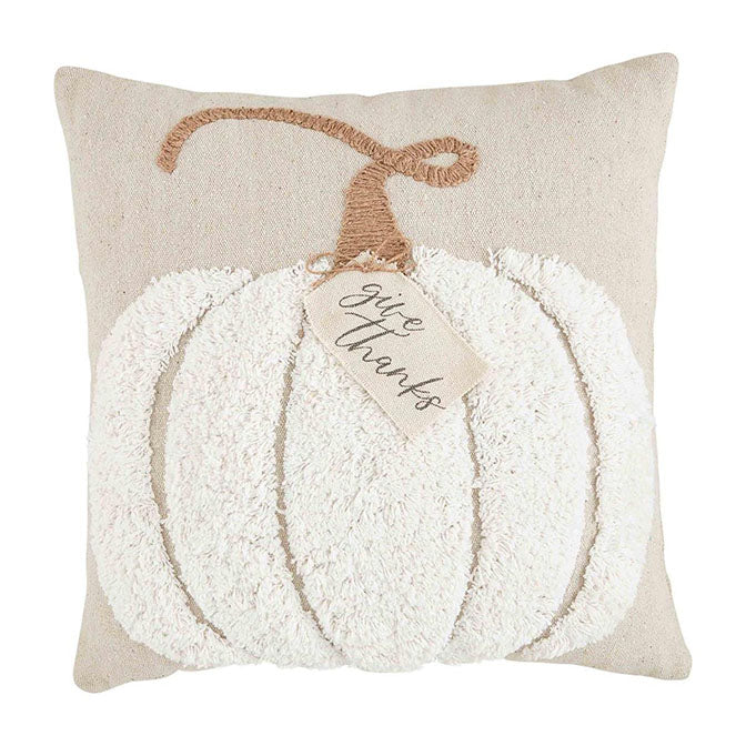 White Tufting Pumpkin Pillow