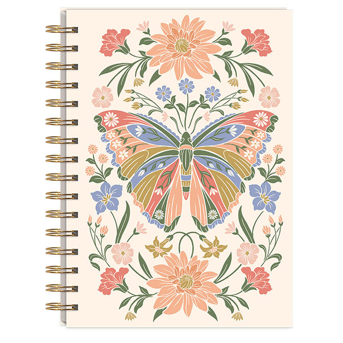 Wildflower Meadow Butterfly Spiral Journal