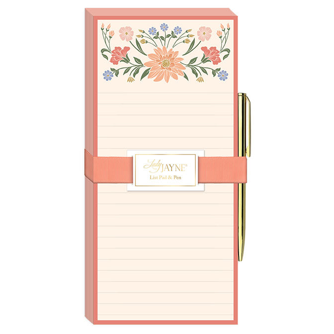 WILDFLOWER MEADOW CHRYSANTHEMUM MAGNETIC LIST PAD WITH PEN