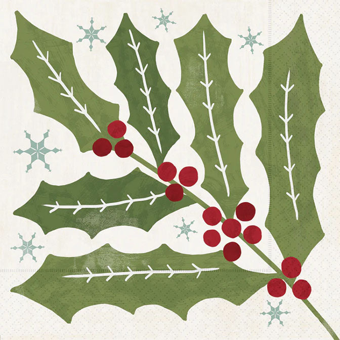 Winter Berry Holly Lunch Napkin