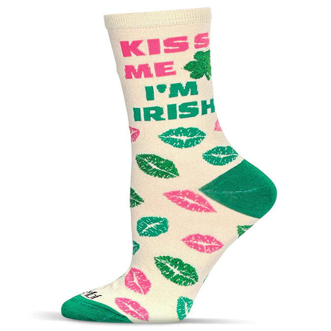 Womens Miss Me I'm Irish Bamboo Crew Sock