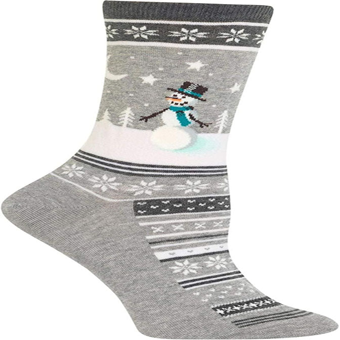 Womens Snowman Scene Sock