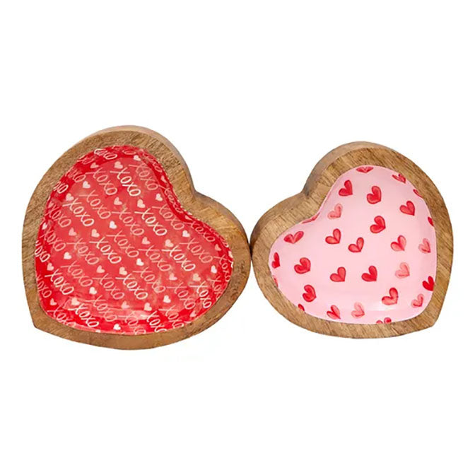 Wood XoXo Heart Trays