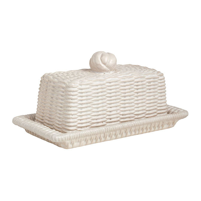 Woven Ceramic Butter Dish