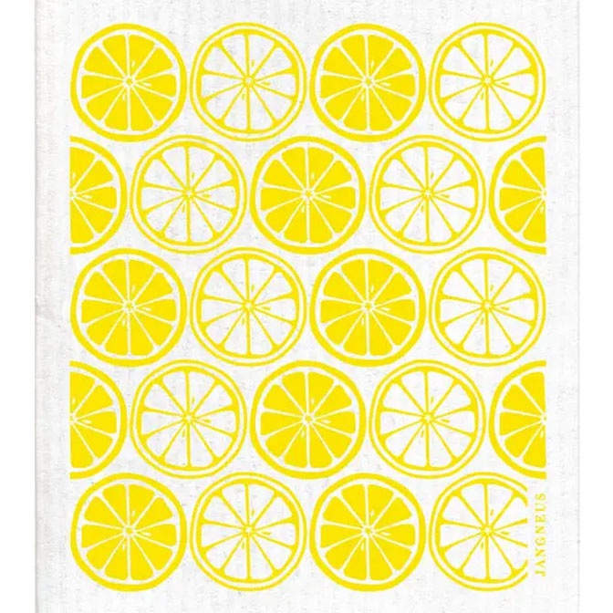 Yellow Citrus Swedish Dishcloth