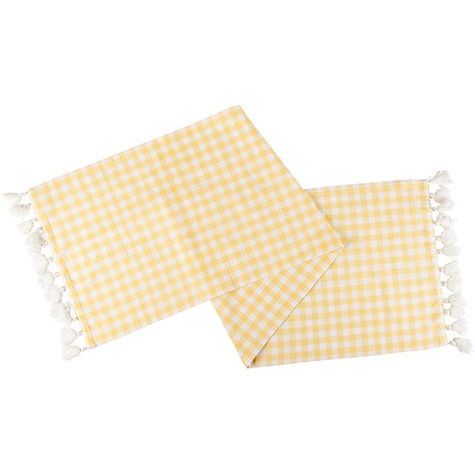 Yellow Gingham Runner