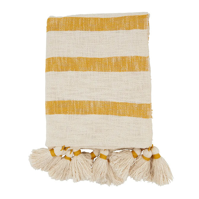 Stripe Tassel Throw