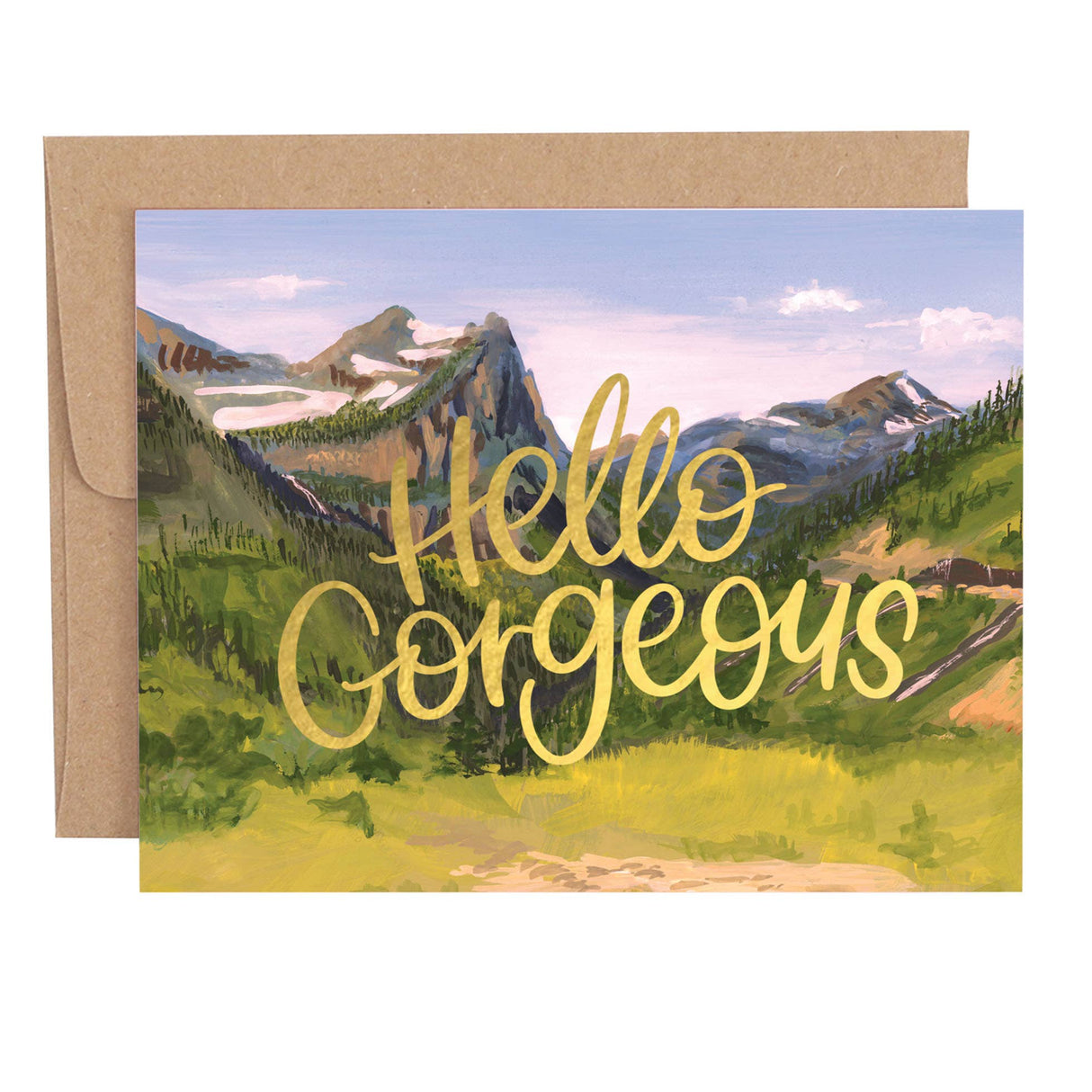 Hello Gorgeous Glacier Landscape Everyday Greeting Card