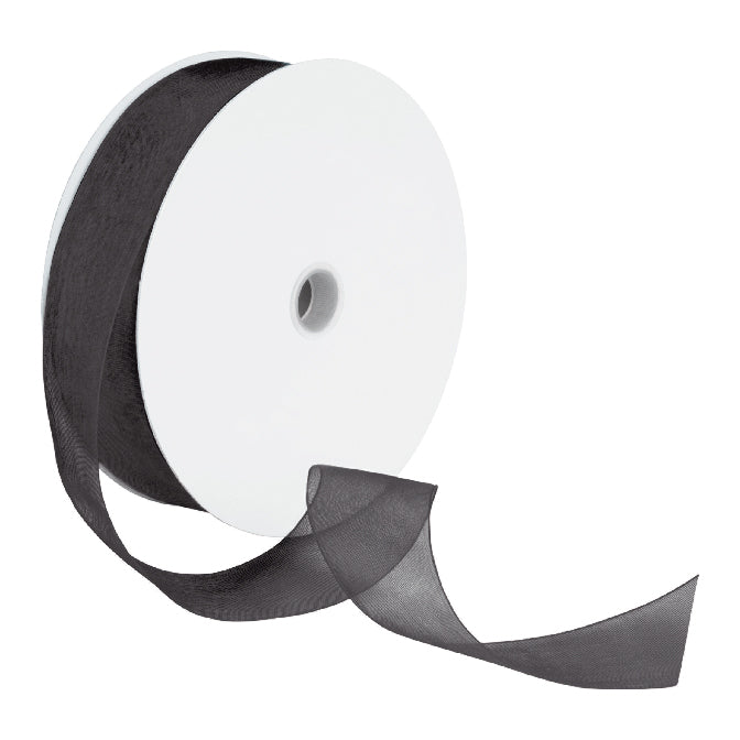 1-1/2" Black Sheer Ribbon