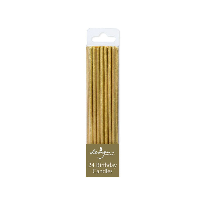 Soft Gold Birthday Candles Thin