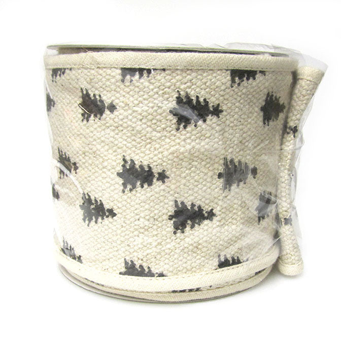 Linen Pine Tree Ribbon