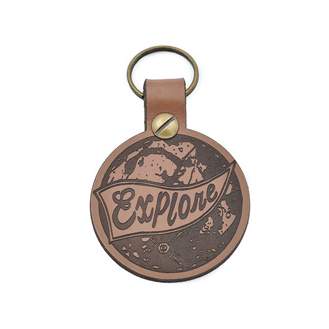 Explore Leather Keychain
