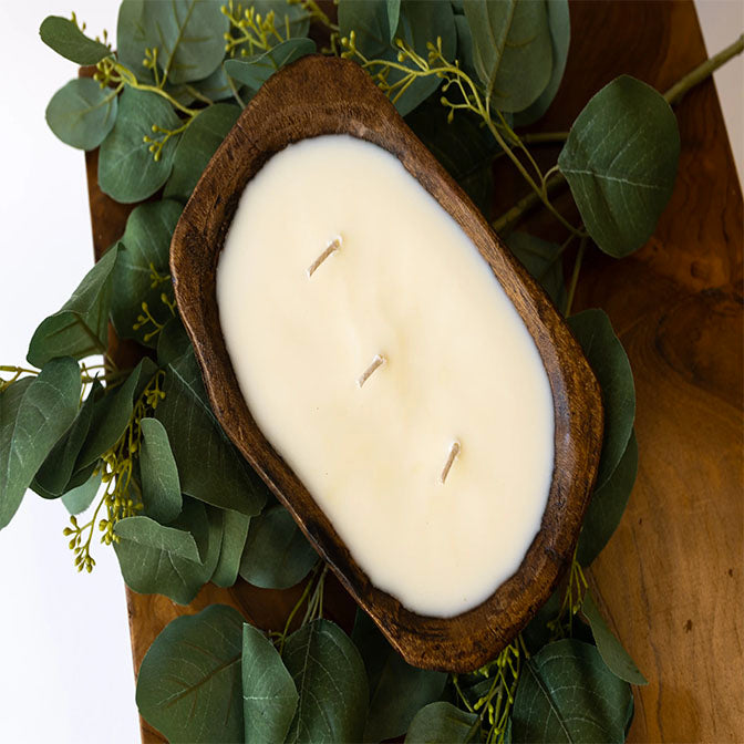 Petite Wood Bowl Candle