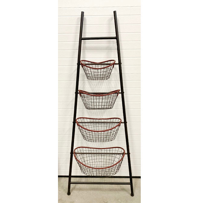 Decorative Metal Basket Stand