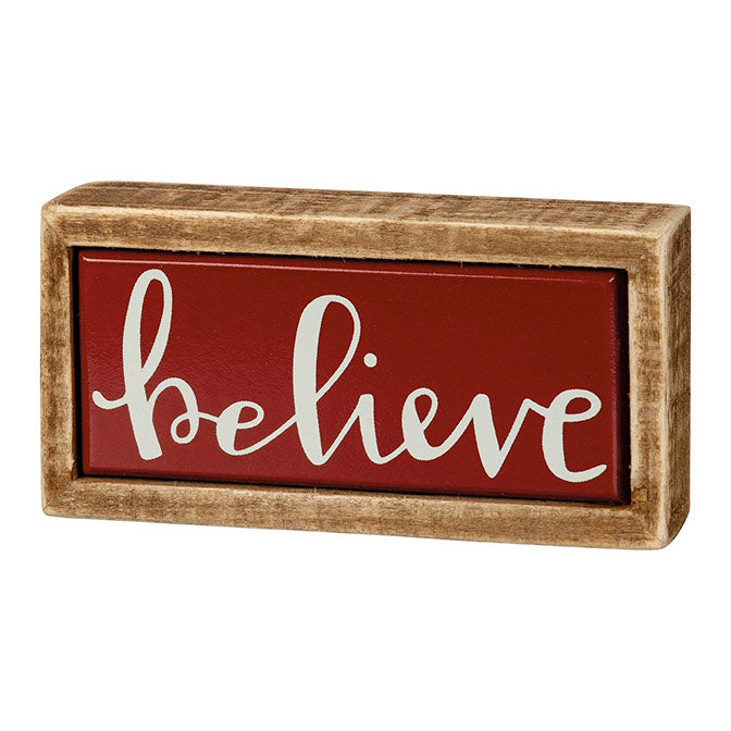Believe Box Mini Sign