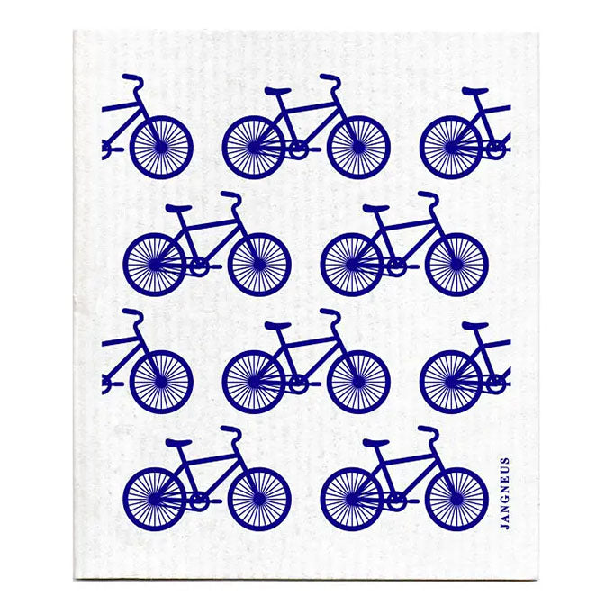 Blue Bikes Swedish Dishcloth