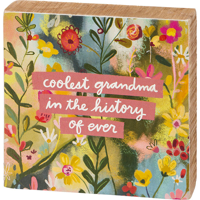 Coolest Grandma Box Sign