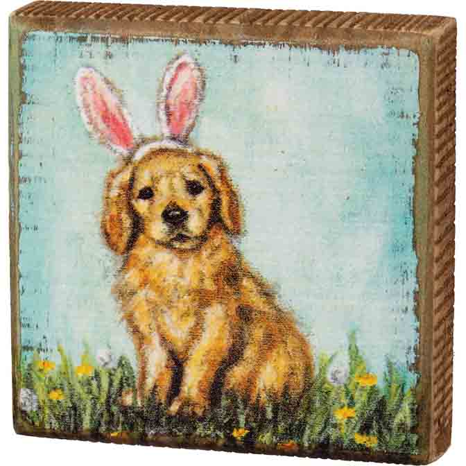 Puppy Ears Block Sign