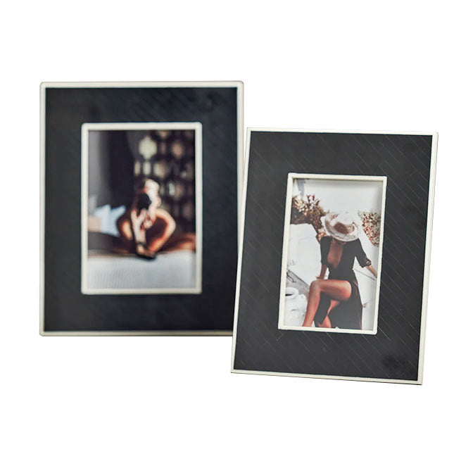 Black Bone Inlay Photo Frame