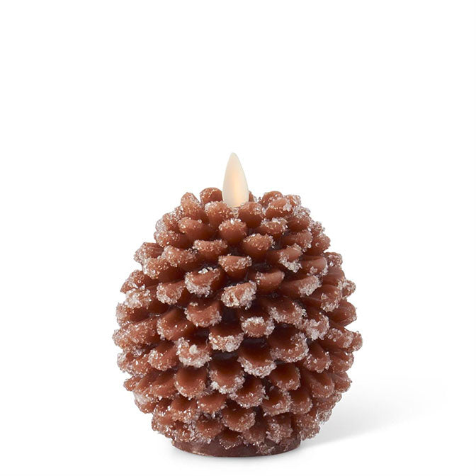 Brown Snowy Pinecone Luminara