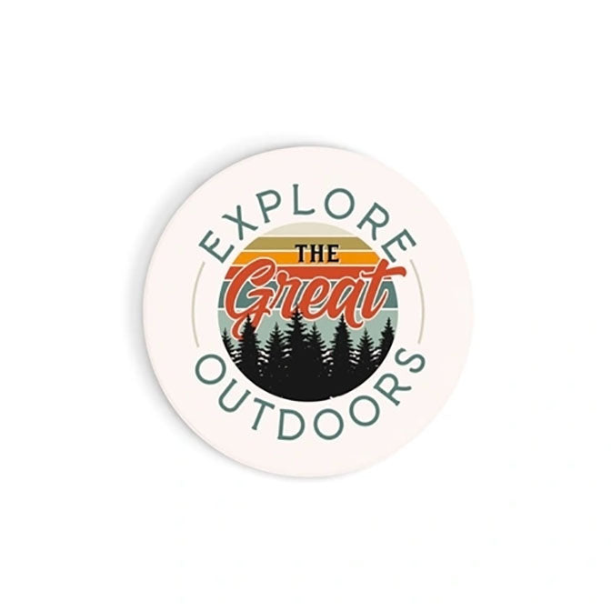 Explore The Great Outdoors Car Coaster