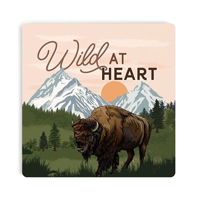 Wild At Heart Ceramic Coaster