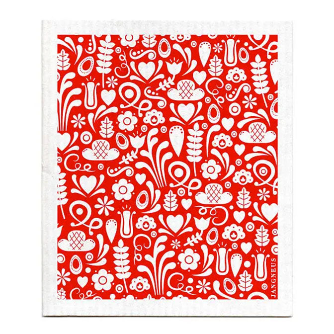 Red Dala Swedish Dishcloth