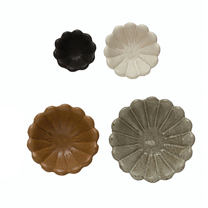 Stoneware Flower Bowls