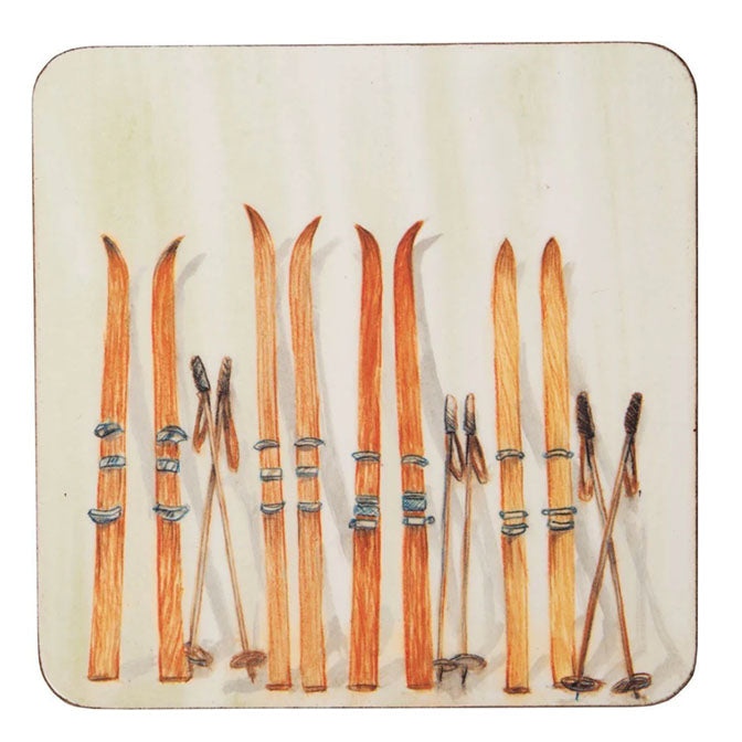 Vintage Skis Coaster