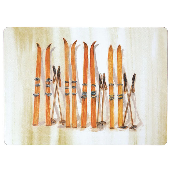 Eat Sleep Ski Placemats, Set of 4