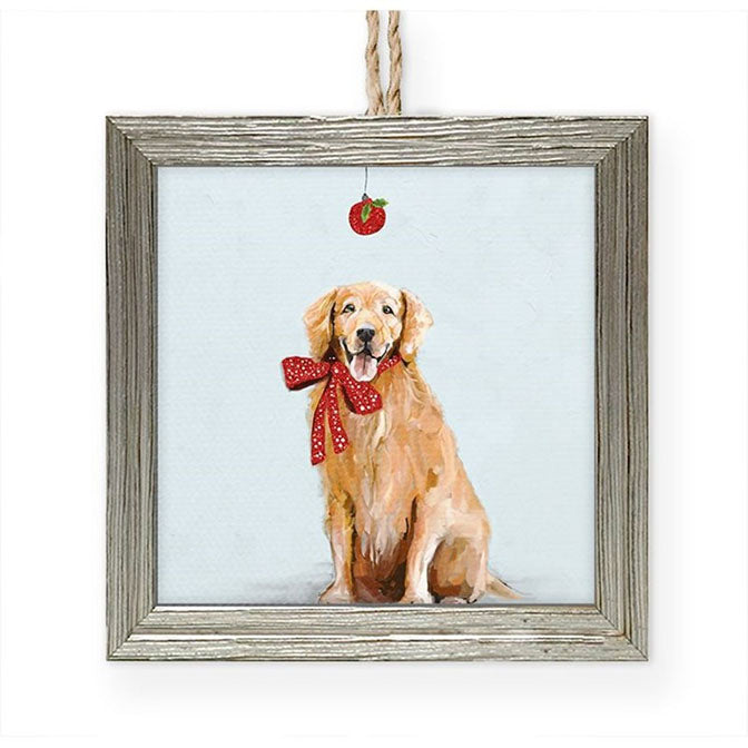 Festive Golden Retriever Ornament