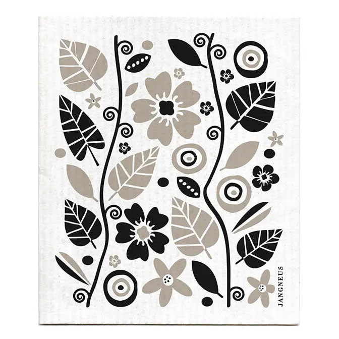 Garden Black Swedish Dishcloth
