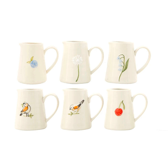 Hand-Painted Embossed Creamer, 6 Styles