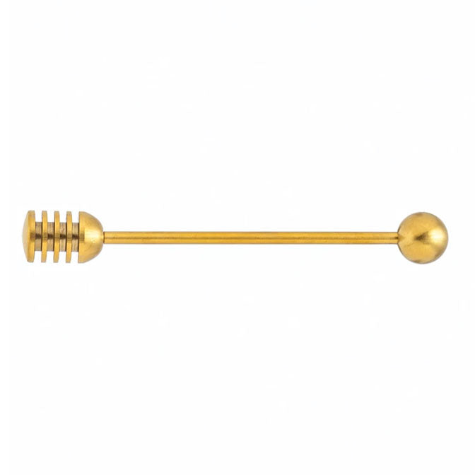 Stainless Steel Honey Dipper, Gold Finish