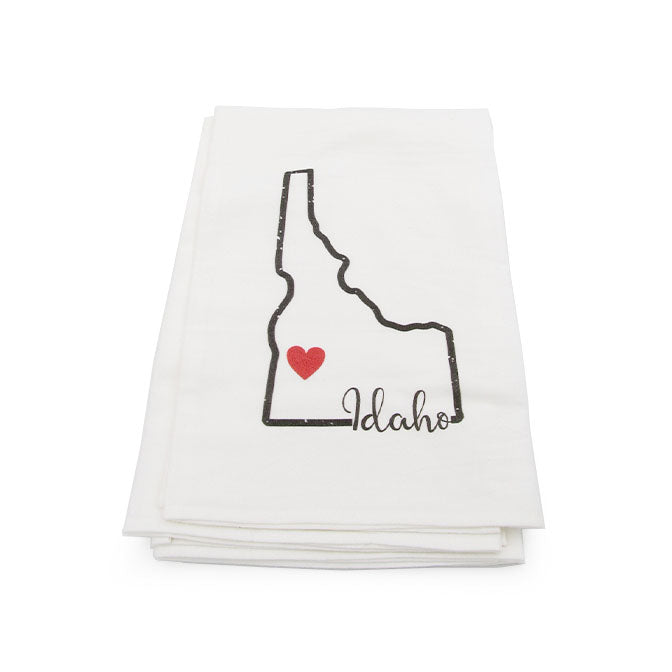 Idaho State Outline Flour Sack Towel