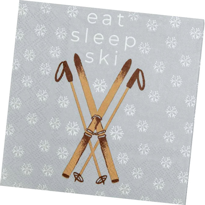 Eat Sleep Ski Paper Napkin