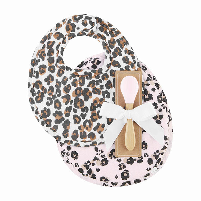 Leopard Bib & Spoon Set