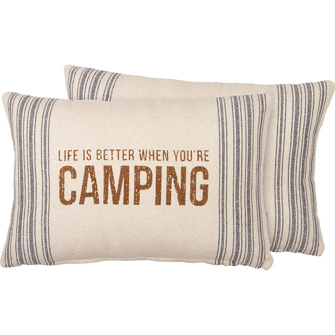 Life is Better Camping Pillow