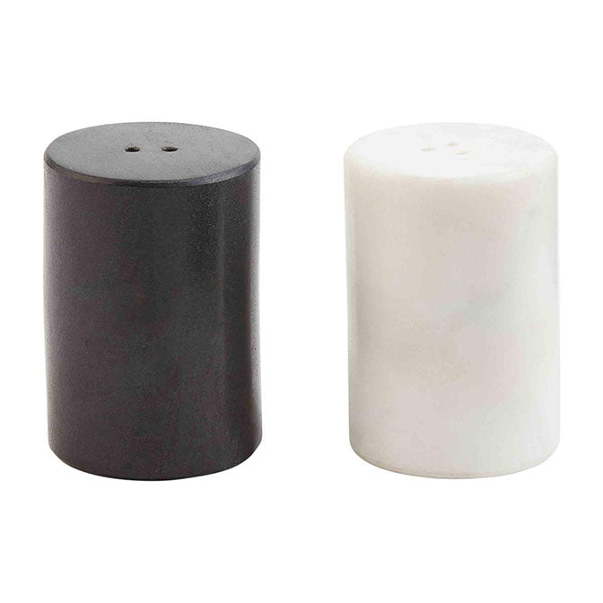 Marble Black & White Salt & Pepper Set