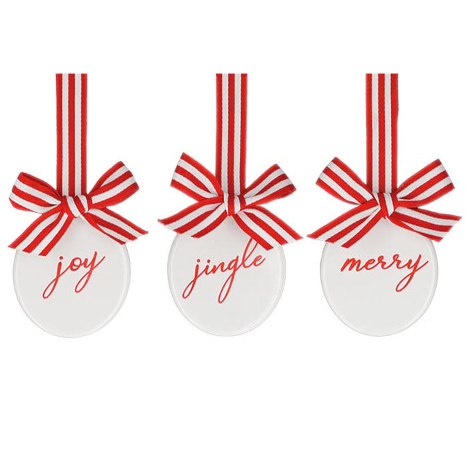Jingle Jolly Merry Message Ornament