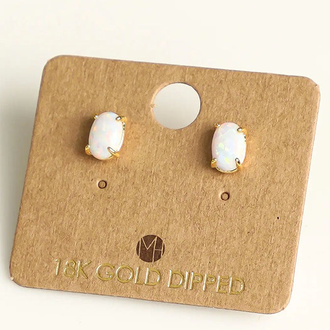 Mini Opal Stud Earrings