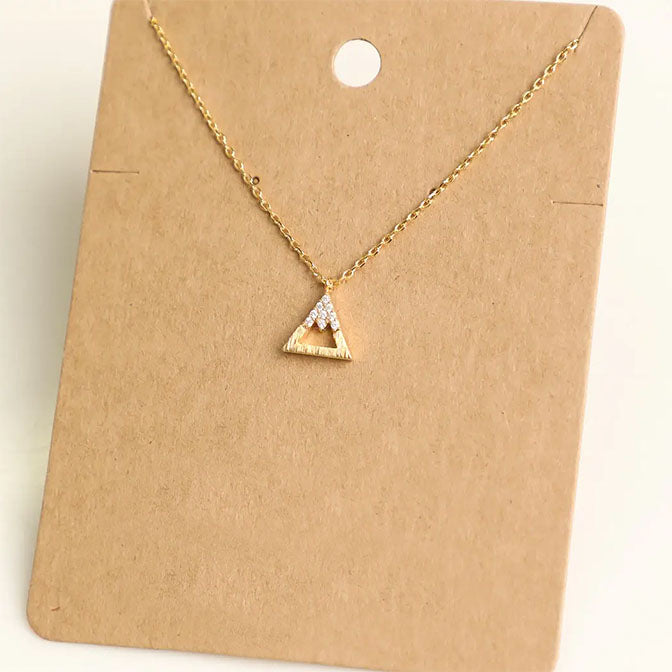 Mountain Peak Necklace Gold
