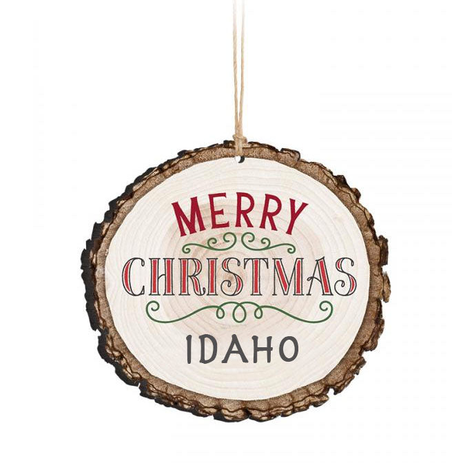 Merry Christmas Idaho Ornament