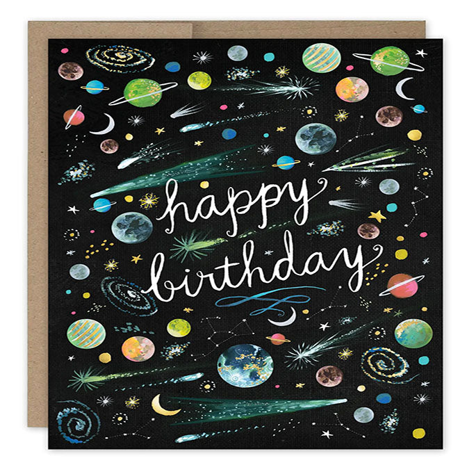 Outer Space Birthday Card
