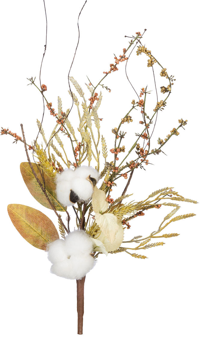 Pick Sm - Cotton & Leaves