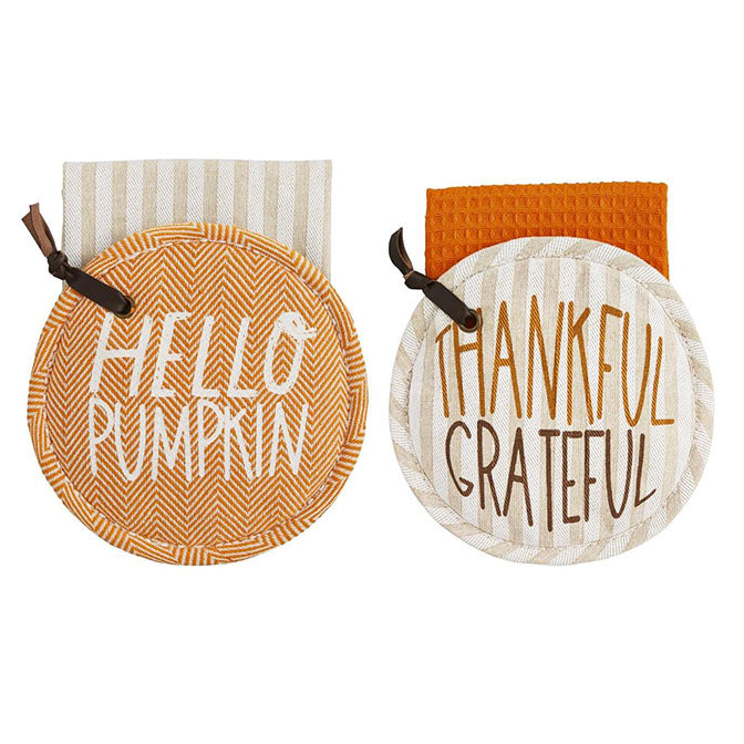 Thanks Pot Holder & Towel Set