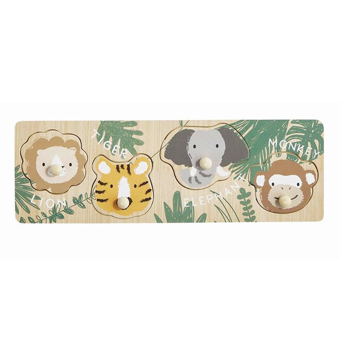Wood Safari Animal Face Puzzle