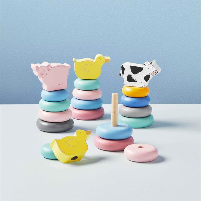 Farm Animal Stacking Ring Sets